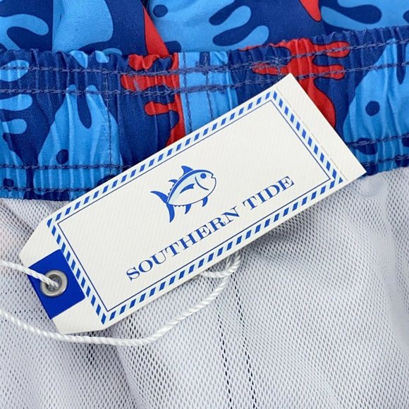 Southern Tide Sea Shore Fish Bone Swim Trunks - Picture 6 of 7